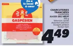 IGA GASPÉSIEN SLICED DELI MEAT offer