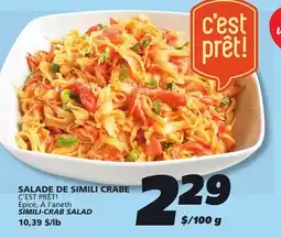 IGA C'EST PRÊT! SIMILI-CRAB SALAD offer