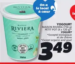 IGA MAISON RIVIERA (750 g) PETIT POT (4 x 120 g)* YOGURT offer