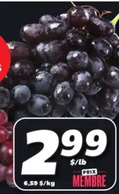 IGA SEEDLESS BLACK GRAPES offer