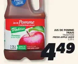 IGA TRADITION FRESH APPLE JUICE offer