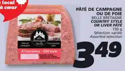 IGA BELLE BRETAGNE COUNTRY STYLE OR LIVER PÂTÉ offer
