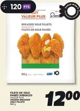 IGA VALEUR PLUS FROZEN BREADED SOLE FILLETS offer