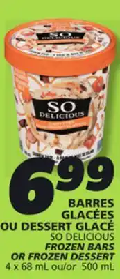 IGA SO DELICIOUS FROZEN BARS OR FROZEN DESSERT offer