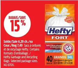 Canadian Tire Hefty Garbage and Recycling Bags offer
