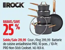 Canadian Tire THE ROCK 10-Pc PRO Non-Stick Cookset offer