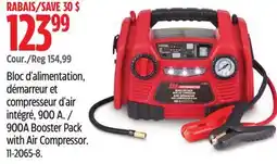 Canadian Tire MotoMaster 900A Booster Pack with Air Compressor offer