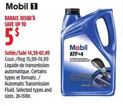 Canadian Tire Mobil 1 Automatic Transmission Fluid offer