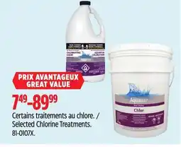 Canadian Tire Selected Chlorine Treatments offer