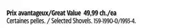 Canadian Tire Fiskars Selected Shovels offer