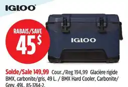 Canadian Tire IGLOO BMX Hard Cooler, Carbonite/ Grey offer