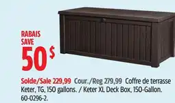 Canadian Tire Keter XL Deck Box, 150-Gallon offer