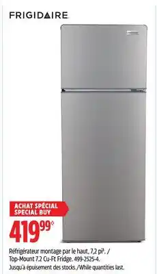 Canadian Tire FRIGIDAIRE Top-Mount 7.2 Cu-Ft Fridge offer