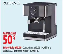 Canadian Tire Paderno Espresso Maker offer
