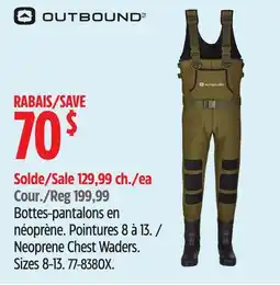 Canadian Tire Outbound Neoprene Chest Waders offer
