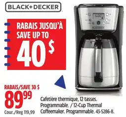 Canadian Tire 12-Cup Thermal Coffeemaker offer