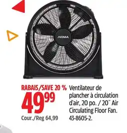 Canadian Tire NOMA 20˝ Air Circulating Floor Fan offer