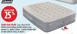 Canadian Tire Coleman Queen Double-High Air Bed with AC Pump offer
