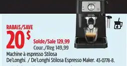 Canadian Tire De'Longhi Stilosa Espresso Maker offer
