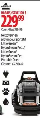 Canadian Tire Bissell Little Green HydroSteam Pet Portable Deep Cleaner offer