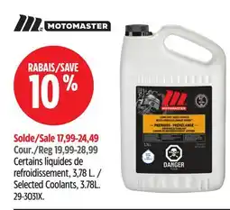 Canadian Tire MotoMaster Selected Coolants offer