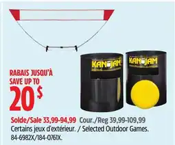Canadian Tire Selected Outdoor Games offer
