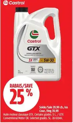 Canadian Tire GTX Conventional Motor Oil. Selected grades. 5L offer