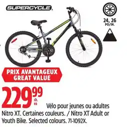 Canadian Tire Supercycle Nitro XT Adult or Youth Bike offer