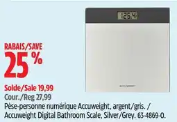 Canadian Tire Accuweight Digital Bathroom Scale offer