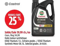 Canadian Tire Castrol EDGE Titanium Synthetic Motor Oil, 5L. Selected grades offer