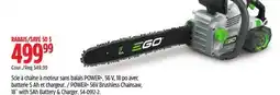 Canadian Tire EGO POWER+ 56v Brushless Chainsaw offer
