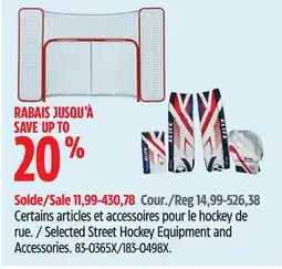 Canadian Tire Elite Hockey Selected Street Hockey Equipment and Accessories offer
