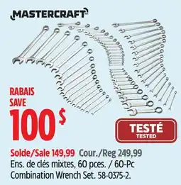 Canadian Tire Mastercraft 60-Pc Combination Wrench Set offer