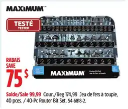 Canadian Tire MAXIMUM 40-Pc Router Bit Set offer