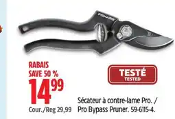 Canadian Tire Fiskars Pro Bypass Pruner offer