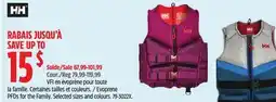 Canadian Tire Evoprene PFDs for the Family. Selected sizes and colours offer