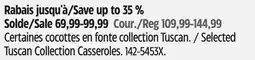 Canadian Tire Lagostina Selected Tuscan Collection Casseroles offer