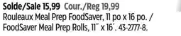 Canadian Tire FoodSaver Meal Prep Rolls, 11˝ x 16´ offer