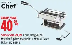 Canadian Tire MASTER CHEF Manual Pasta Maker offer