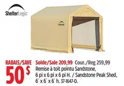 Canadian Tire ShelterLogic Sandstone Peak Shed offer