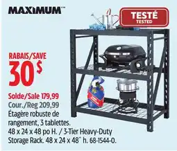 Canadian Tire MAXIMUM 3-Tier Heavy-Duty Storage Rack offer