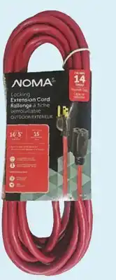 Canadian Tire Noma 16´ Locking Outdoor Extension Cord offer