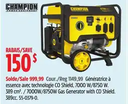 Canadian Tire CHAMPION POWER EQUIPMENT 7000W/8750W Gas Generator with CO Shield offer