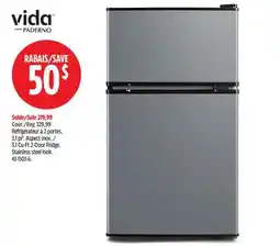 Canadian Tire Vida by Paderno 3.1Cu-Ft 2-Door Fridge offer