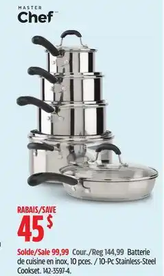 Canadian Tire MASTER Chef 10-Pc Stainless-Steel Cookset offer