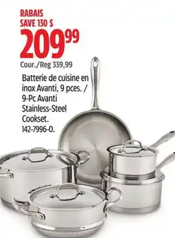 Canadian Tire 9-Pc Avanti Stainless-Steel Cookset offer