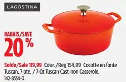 Canadian Tire Lagostina 7-Qt Tuscan Cast-Iron Casserole offer