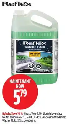 Canadian Tire Reflex -45°C All-Season Windshield Washer Fluid, 3.78L offer