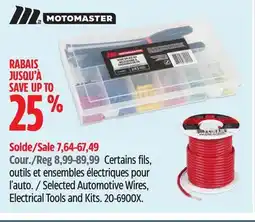 Canadian Tire Motomaster Selected Automotive Wires offer