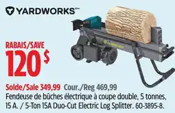 Canadian Tire 5-Ton 15A Duo-Cut Electric Log Splitter offer